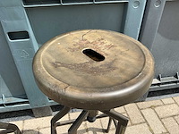 “de arend” vintage industriële machinistkruk (2x) - afbeelding 7 van  8