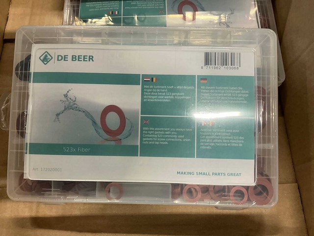 De beer assortimenstdoos fiber en ruberringen (6x) - afbeelding 2 van  3