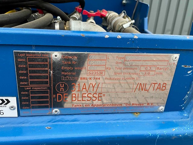 De blesse 950 compact opslagtank - afbeelding 6 van  6