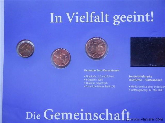 De europese gemeenschap eurocenten 1, 2 en 5 - afbeelding 2 van  4