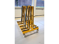 De glasbok verrijdbare dubbelzijdige glas transportbok - afbeelding 3 van  5