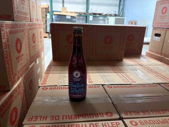 De klep - blauwe schein (blauwe bessen bier) 12x33cl bier (113x) - afbeelding 1 van  5