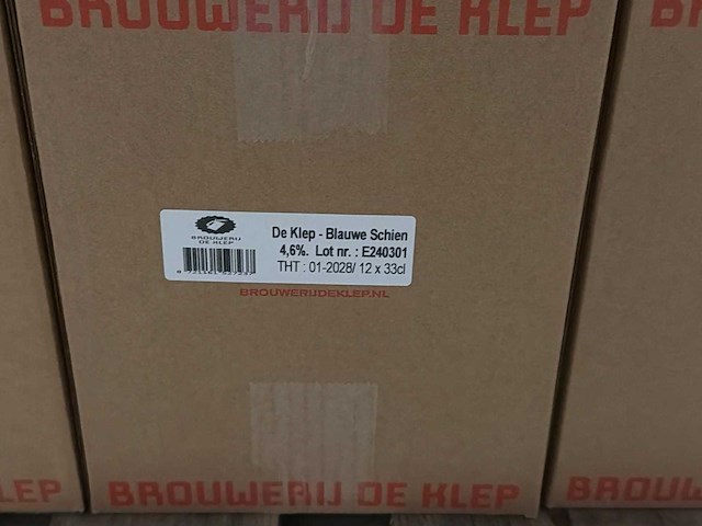 De klep - blauwe schein (blauwe bessen bier) 12x33cl bier (113x) - afbeelding 2 van  5