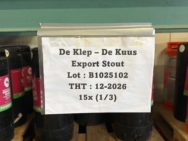 De klep - de kuus export stout 20l fuste bier (23x) - afbeelding 3 van  3