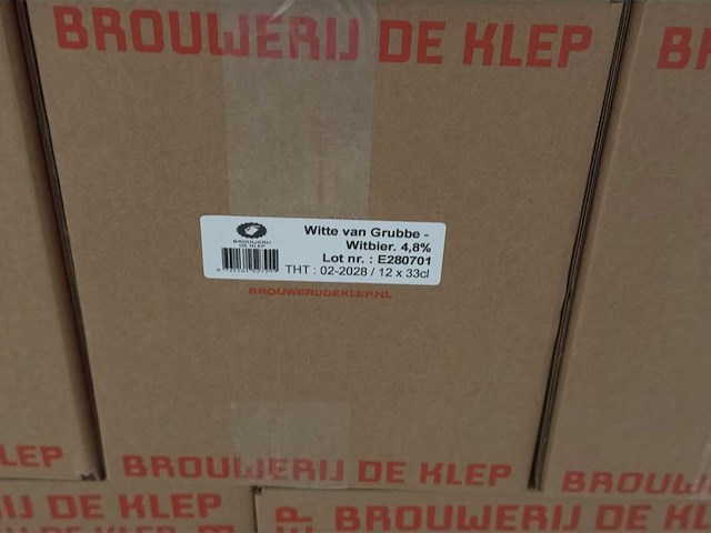 De klep - witte van grubbe 12x33cl bier (256x) - afbeelding 2 van  6