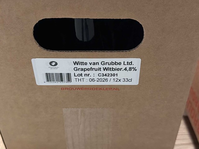 De klep - witte van grubbe 12x33cl bier (2x) - afbeelding 2 van  3