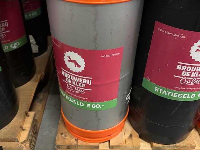 De klep paeterke döbbel 20l fuste bier (56x) - afbeelding 3 van  6