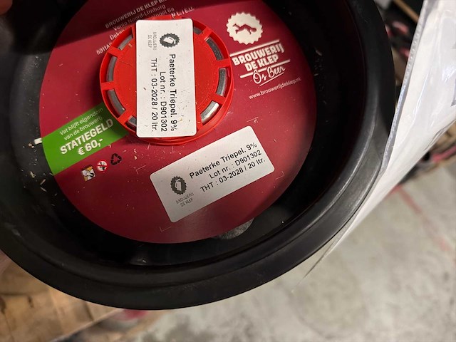 De klep paeterke triepel 20l fuste bier (98x) - afbeelding 2 van  6