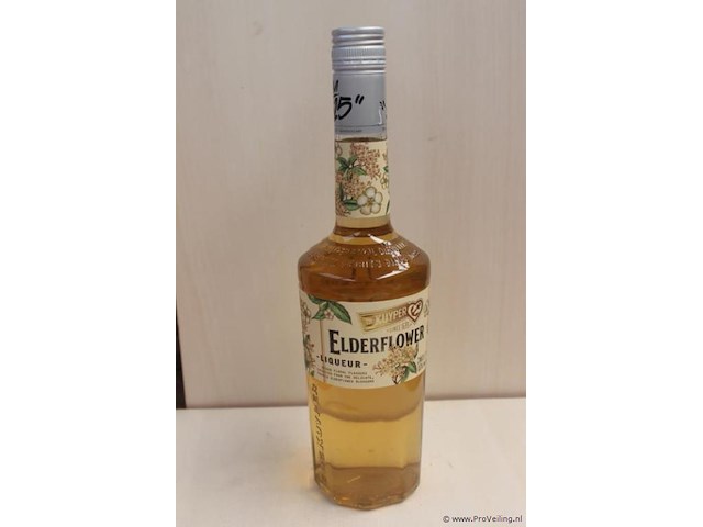 De kuyper elderflower likeur - 70 cl - winkelverkoopprijs € 10.95 - afbeelding 1 van  3