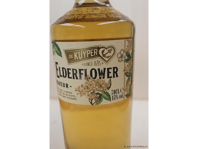 De kuyper elderflower likeur - 70 cl - winkelverkoopprijs € 13.95 - afbeelding 3 van  3