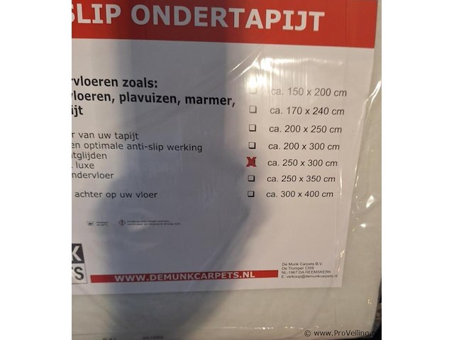 De munk carpets top stop anti-slip ondertapijt - 250x300cm - afbeelding 2 van  2