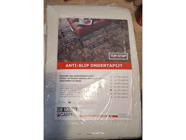 De munk carpets top stop anti-slip ondertapijt - 250x300cm - afbeelding 1 van  2