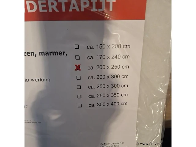 De munk carpets top stop anti-slip ondertapijt - 250x300cm - afbeelding 2 van  2