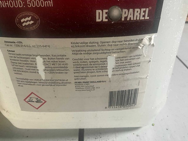 De parel - ammoniak oplossing - 5 liter - schildersgereedschap - afbeelding 4 van  4