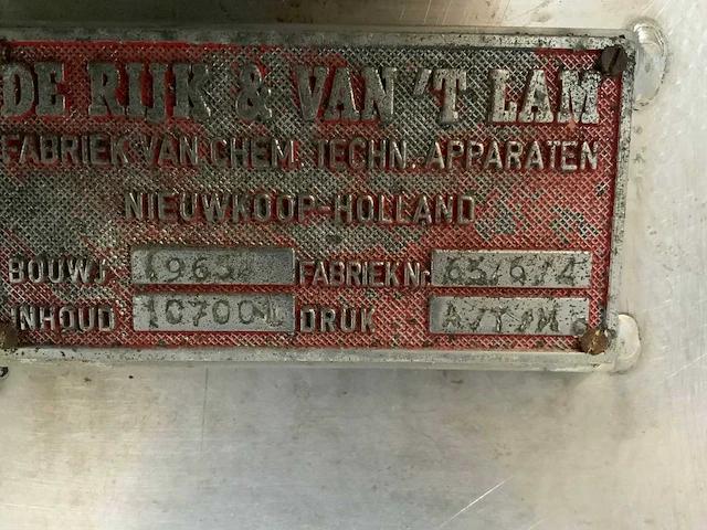 De rijk&van ‘t lam verticale opslagtank 9500 liter - afbeelding 13 van  15