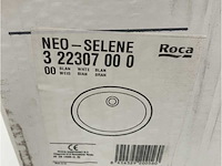 De roca 276657 neo oval ceramic washbasin - durable & moisture-resistant marine-grade sink for compact spaces - afbeelding 3 van  6