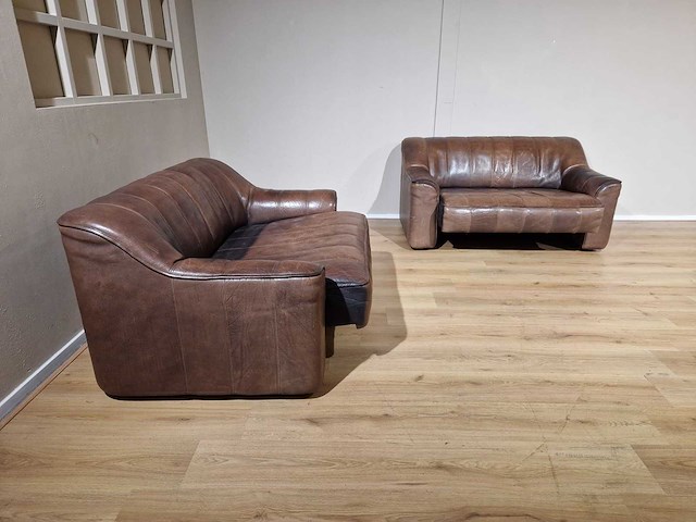 De sede - ds44 - vintage 2 zits banken - sofa (2x) - afbeelding 4 van  13