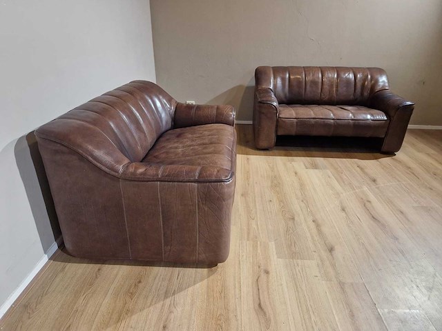 De sede - ds44 - vintage 2 zits banken - sofa (2x) - afbeelding 7 van  13