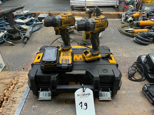 De walt dcd701 accu boormachine (2x) - afbeelding 2 van  2