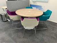 Deberenn vergadertafel met 4 deberenn nano vergaderstoelen