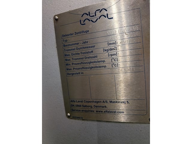 Decantercentrifuge, alfa laval, al dec g2-60 - afbeelding 6 van  24