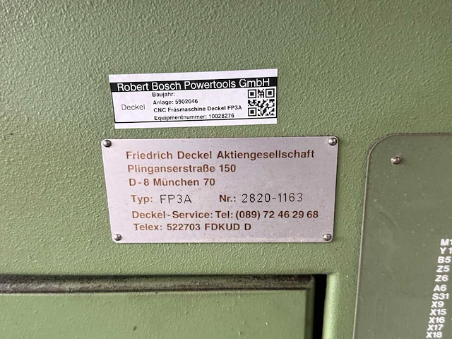 Deckel - fp3a - cnc freesmachine - afbeelding 4 van  12