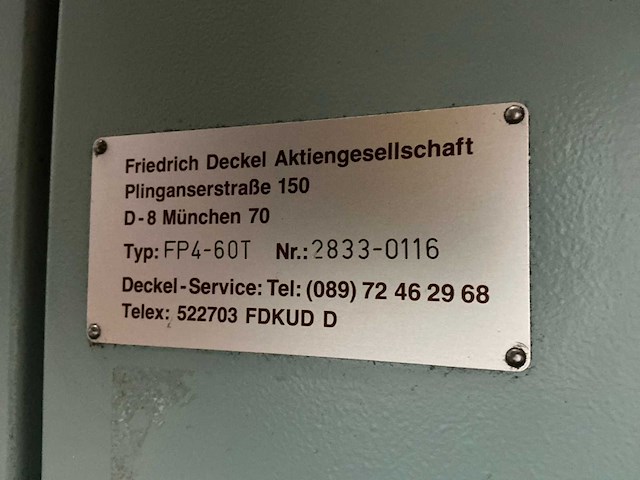 Deckel fp4-60t verticaal bewerkingscentrum - afbeelding 7 van  15