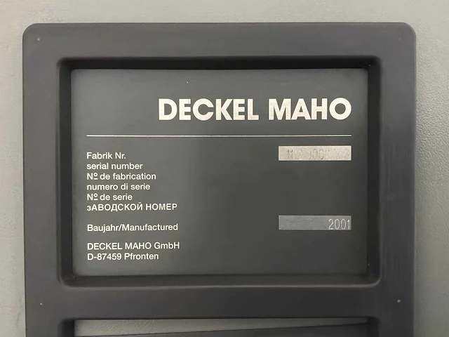 Deckel maho - dmu 60t - cnc-milling machine - 2001 - afbeelding 10 van  36