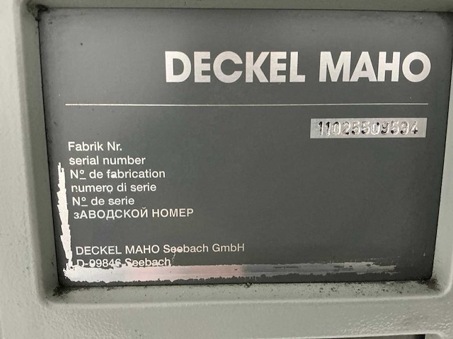 Deckel maho dmu50t cnc freesmachine - afbeelding 9 van  10