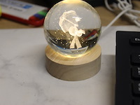 Deco glazen bol met hologram met usb 1x in a5 - afbeelding 1 van  3
