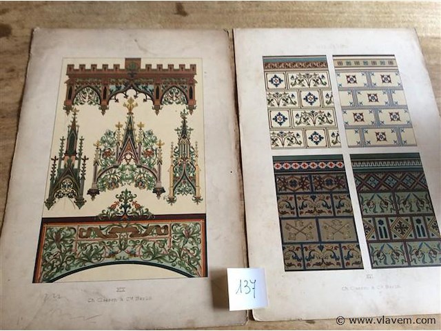 Deco platen 2stuks - afbeelding 1 van  3