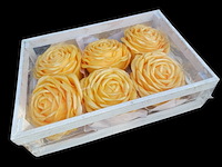 Deco roos in bakje geel 8 set - afbeelding 7 van  11