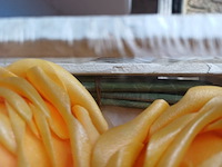 Deco roos in bakje geel 8 set - afbeelding 10 van  11