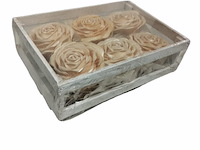 Deco roos in bakje rose 8 set - afbeelding 7 van  7