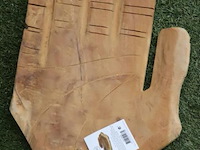 Deco teak houten schalen (hand) - set van 2 stuks - afbeelding 2 van  4