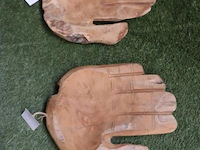 Deco teak houten schalen (hand) - set van 2 stuks - afbeelding 1 van  3