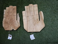 Deco teak houten schalen (hand) - set van 2 stuks - afbeelding 1 van  5