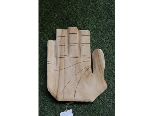 Deco teak houten schalen (hand) - set van 2 stuks - afbeelding 2 van  5