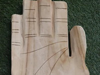 Deco teak houten schalen (hand) - set van 2 stuks - afbeelding 2 van  5