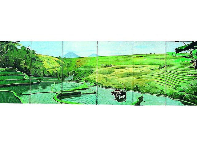 Decor: indonesisch rijstveld - afbeelding 1 van  2