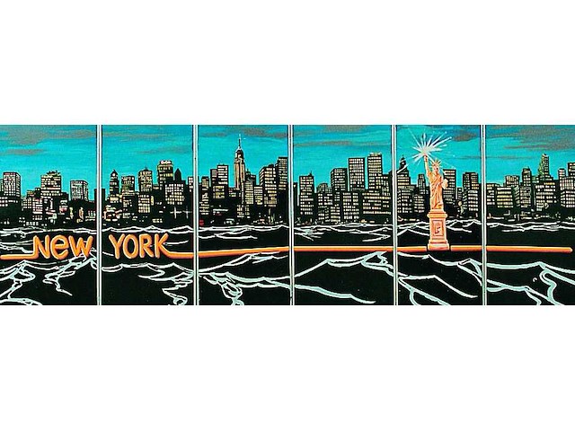 Decor: new york bij nacht - afbeelding 1 van  1