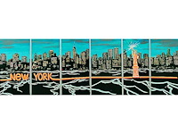 Decor: new york bij nacht - afbeelding 1 van  1