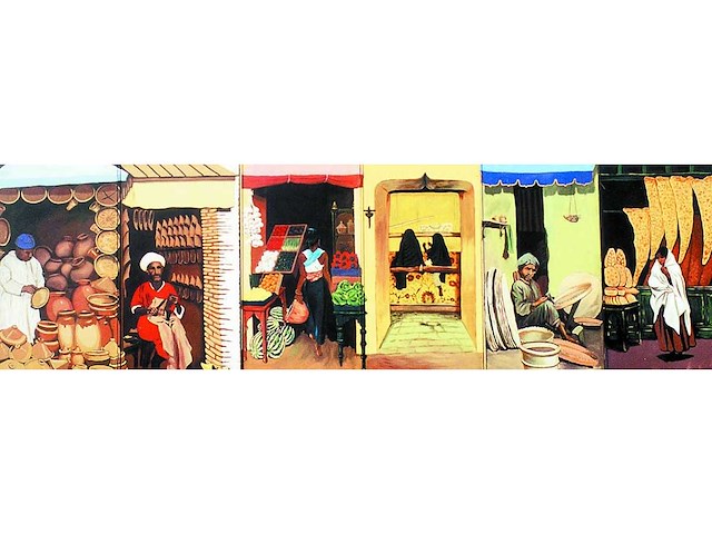 Decor: oosters straatje kasbah - afbeelding 1 van  2