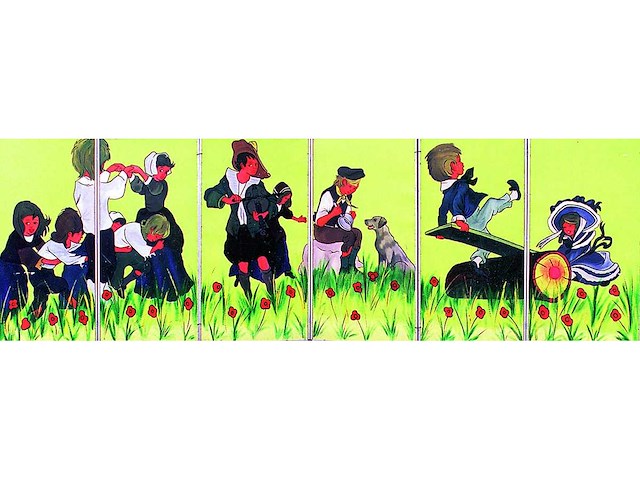 Decor: spelende kinderen - afbeelding 1 van  2