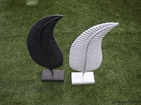 Decoratie blad - 70x23cm - set van 2 stuks - afbeelding 1 van  5