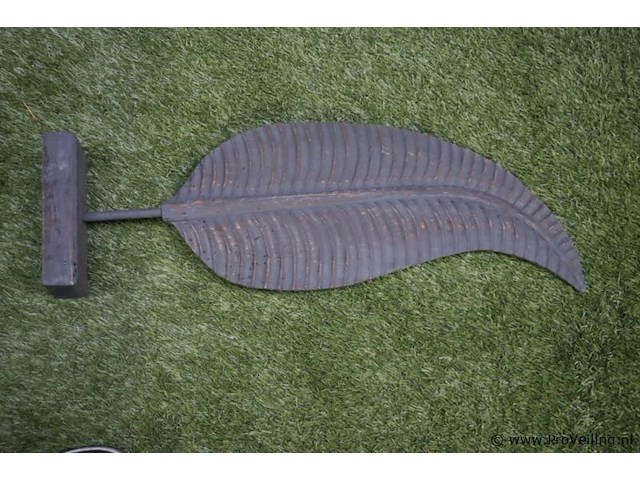 Decoratie blad - 70x23cm - set van 2 stuks - afbeelding 4 van  5