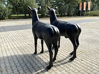 Decoratie herten tuinbeeld (2x) - afbeelding 7 van  12