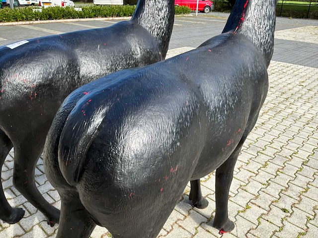 Decoratie herten tuinbeeld (2x) - afbeelding 10 van  12