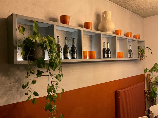Decoratie in wandmeubel en planten - afbeelding 1 van  8