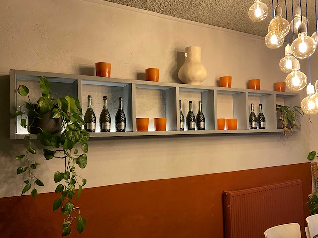 Decoratie in wandmeubel en planten - afbeelding 5 van  8